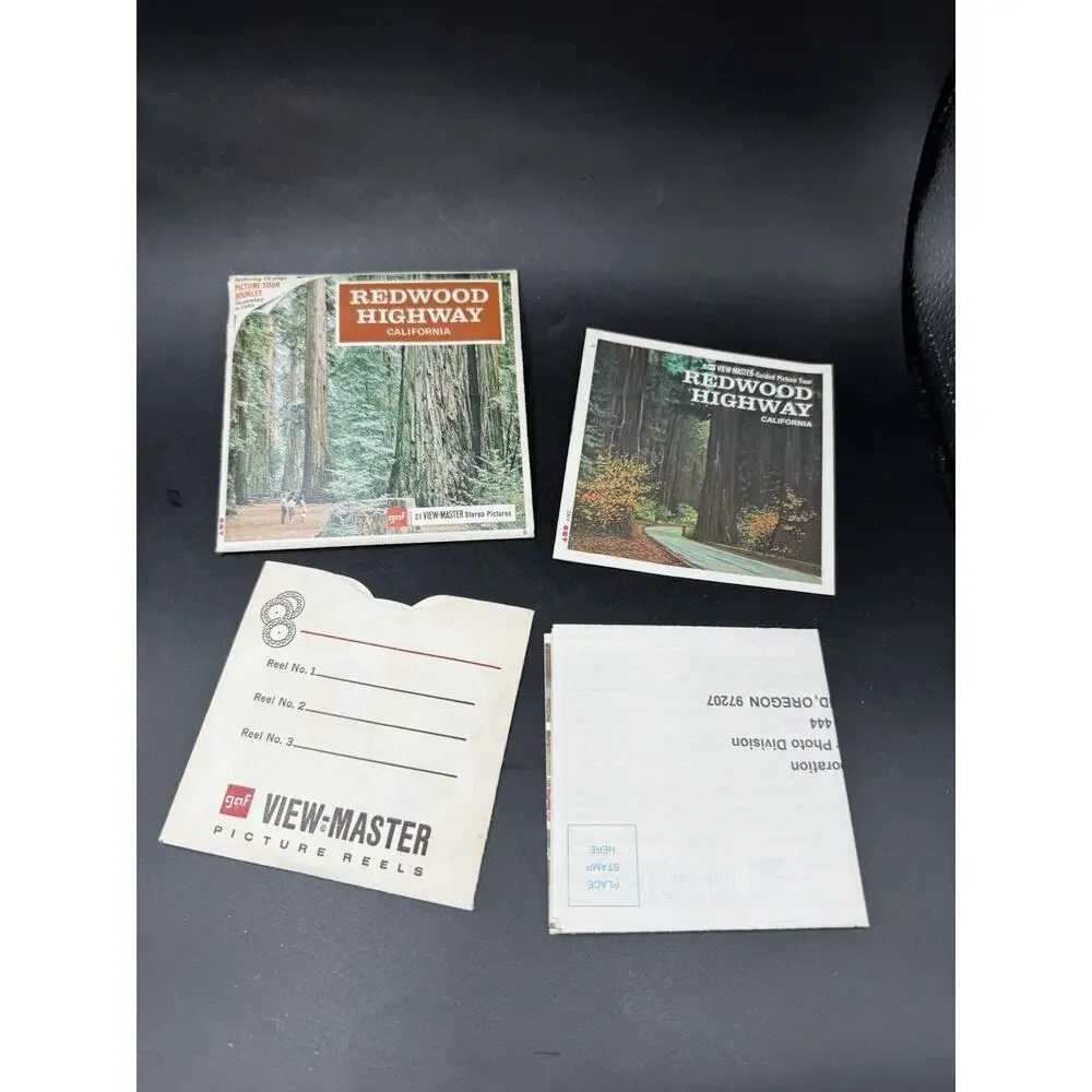 Redwood Highway California 3D View-Master 3 Reel Packet 21 Full Color Complete!